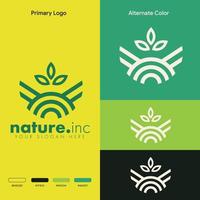 elegant organisk naturlig logotyp koncept vektor