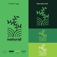 elegantes organisches natürliches Logo-Konzept vektor