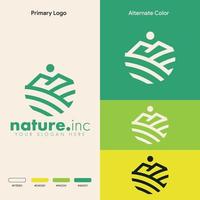 elegantes organisches natürliches Logo-Konzept vektor