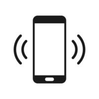 Handy-Anruf-Symbol. Smartphone-Schild-Symbol isoliert auf weißem Hintergrund. vektor