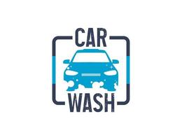 Autowasch-Logo-Design mit Blasenschaum
