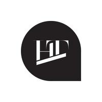 initial bokstav ht logotyp - minimal företagslogotyp vektor