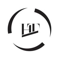 initial bokstav ht logotyp - minimal företagslogotyp vektor