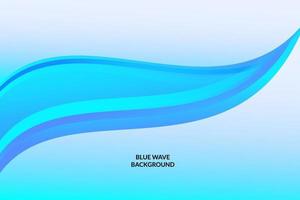 abstrakte blaue Wellenhintergrund-Designvorlage für Flyer, Website und Banner vektor