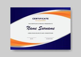 elegant och vacker certifikatmalldesign för företag, examen och organisation vektor