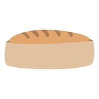 vektor bröd ikon. platt illustration av baguette bröd. hälsosamt bröd isolerad på vit bakgrund