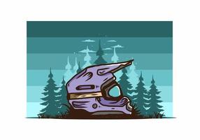 Outdoor-Motocross-Trail-Helm-Illustration vektor