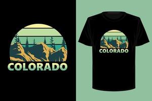 Colorado Retro-Vintage-T-Shirt-Design vektor