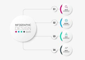 infographic mall affärsidé med diagram. vektor