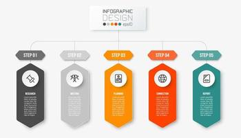 affärsidé infographic mall med organisation. vektor