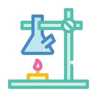 chemielaborgeräte farbe symbol vektor illustration