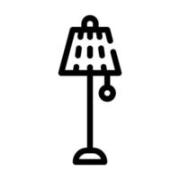 Stehlampe Vintage Symbol Leitung Vektor Illustration