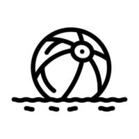 Ball zum Spielen in der Seelinie Symbol Vektor Illustration