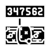 gekennzeichnete Geld-Glyphen-Symbol-Vektor-Illustration vektor