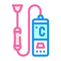 kontakt termometer färg ikon vektor illustration färg