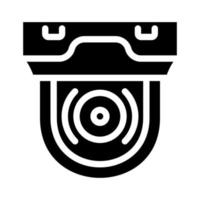 Sicherheits-Gadget-Videokamera-Glyphen-Symbol-Vektor-Illustration vektor