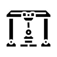 Kran-Roboter-Glyphen-Symbol-Vektor-Illustration vektor