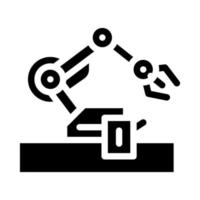 robotarm robot glyph ikon vektorillustration vektor