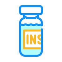 insulin läkemedel flaska färg ikon vektor illustration