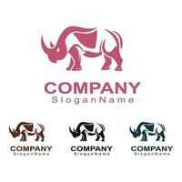 rhino logotyp bild design vektor mall. moderna djur. vektor