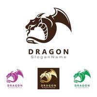 dragon logotyp design minimalistisk unik vektor mall