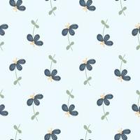 Blumenmuster. blaue Blumen auf einem Muster für Hintergrund, Textil, Tapete. vektor