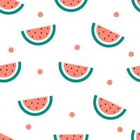 sött mönster med vattenmelon för affischer, tyg vektor