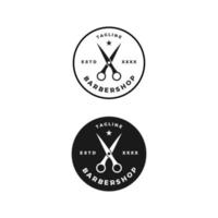 Barbershop badge logotyp design vektorillustration vektor