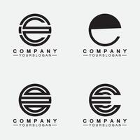 Buchstabe e Logo Symbol Designvorlage vektor