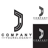 kreativ abstrakt monogram bokstaven j logotyp ikon design vektor