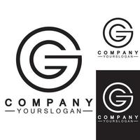 bokstaven g logotyp ikon formgivningsmall vektor