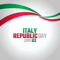 Vektorgrafik des Tages der Republik Italien gut für die Feier zum Tag der Republik Italien. flaches Design. flyer design.flache illustration. vektor
