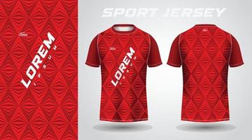 rotes T-Shirt Sport-Jersey-Design vektor