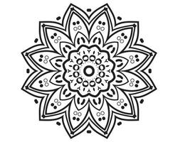 süßes einfaches Mandala-Design - floraler Stil mit dekorativer Kunst vektor