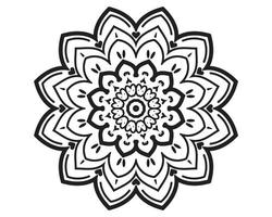 enkel mandala design - dekorativ konst blommig stil vektor