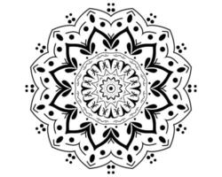 einfaches niedliches schönes Mandala-Design - Blumenstil mit dekorativer Kunst vektor