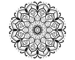 enkel blommig stil med dekorativ konst vacker mandala design vektor