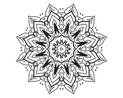 enkel abstrakt mandala design - blommig stil med dekorativ konst vektor