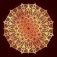abstrakter Luxus goldener Mandala-Kunstumriss kreisförmiges Design spirituelle runde Vektordekoration vektor