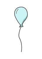 karikaturbabyballon, vektorillustration der gekritzelballonluft. vektor