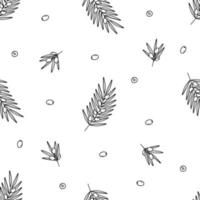 seamless mönster av olivträd kvistar och löv och olivbär. vektor illustration, bakgrund eller tapet