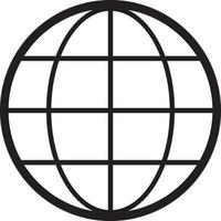 linje världen jorden illustration ikon. globe symbol ikon. planet logotyp tecken, World Wide Web tecken ikon design vektor
