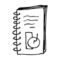 Vektor-Notizbuch-Cliparts. handgezeichneter bürobedarf. für Print, Web, Design, Dekor, Logo vektor