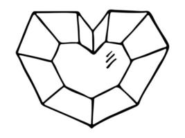 einfache handgezeichnete Herzillustration. süßes Valentinstag-Herzgekritzel. liebe clipart vektor