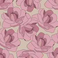 Retro-Boho-Blumen, floraler nahtloser Musterhintergrund vektor