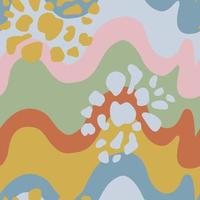 handritad doodle abstrakt färgglada retro 70-talet former seamless mönster vektor