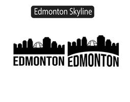 edmonton city skyline silhuett vektorillustration vektor