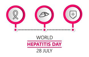 hepatit a, b, c, d, cirros, världshepatitdagen konceptvektor. lever, bandikoner visas för webbplats, mobil, appar, infografik vektor