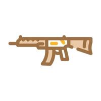 Gewehr Waffe Farbsymbol Vektor Illustration