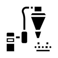 Produktion von Torfbriketts Glyphen-Symbol-Vektor-Illustration vektor